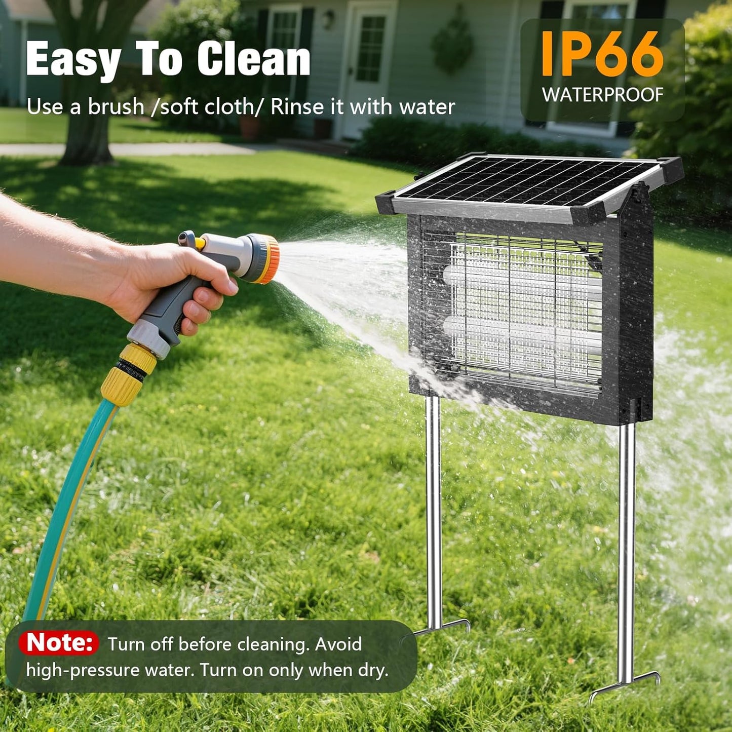 SunZap Pro — Solar-Powered Outdoor Mosquito & Bug Zapper