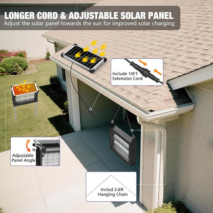 SunZap Pro — Solar-Powered Outdoor Mosquito & Bug Zapper